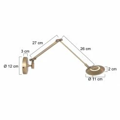 Steinhauer neigbare und höhenverstellbare Wandleuchte, dimmbare Leseleuchte, bronze o. silber o. schwarz, inkl. LED 6W -Wandleuchten Verkaufsladen neigbare und hhenverstellbare wandleuchtedimmbare 2110BR 7 steinhauer 2110br