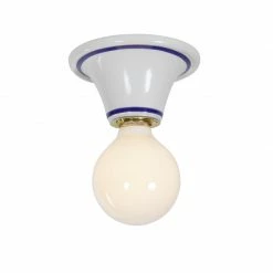 LHG Lights Puristische Decken- oder Wandleuchte aus glänzendem Keramik mit blauen Rändern -Wandleuchten Verkaufsladen puristische deckenoder wandleuchte aus 80270gal lhg puntolucebblu20472