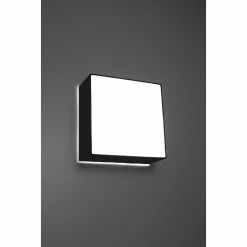 Sollux quadratische E27 Wandleuchte mit Blendschutz Wandlampe aus Stahl schwarz o. weiß o. silber