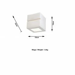 Sollux quadratische Keramik Wandleuchte Up & Down weiß E27 -Wandleuchten Verkaufsladen quadratische keramik wandleuchte 1330744 sollux sl0230