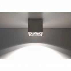 Sollux rechteckige Donwlight Wandleuchte aus Keramik Wandlampe weiß 14 x 14 x 10 cm