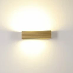 Cleoni Rechteckige Furnierholz Wandleuchte Zebrano mit Milchglas Scheiben, Up and Downlight -Wandleuchten Verkaufsladen rechteckige furnierholz wandleuchte zebrano 470104 cleoni 8814a1205