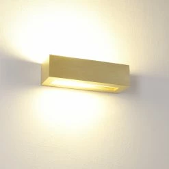 Cleoni Rechteckige Kiefer-Furnierholz Wandleuchte mit Milchglas Scheiben, Up and Downlight -Wandleuchten Verkaufsladen rechteckige kieferfurnierholz wandleuchte mit 470073 cleoni 8814a1201