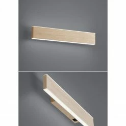 B-Leuchten rechteckige LED Wandleuchte eloxiert Wandlampe roségold mit Schalter 30 cm