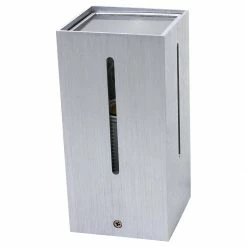 Steinhauer rechteckige LED Wandleuchte mit Schlitzen, Lichteffekt, Aluminium Alusilber, E27, Edelstahl -Wandleuchten Verkaufsladen rechteckige led wandleuchte mit 1463ST 1 steinhauer 1463st