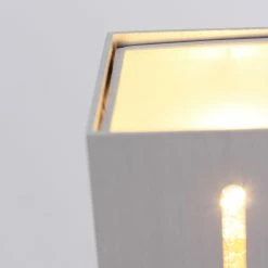 Steinhauer rechteckige LED Wandleuchte mit Schlitzen, Lichteffekt, Aluminium Alusilber, E27, Edelstahl -Wandleuchten Verkaufsladen rechteckige led wandleuchte mit 1463ST 5 steinhauer 1463st