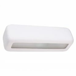 Sollux rechteckige Up- and Downlight E27 Wandleuchte aus Glas und Keramik Wandlampe weiß 33 x 10 cm -Wandleuchten Verkaufsladen rechteckige upand downlight e27 0840 1 sollux sl0840