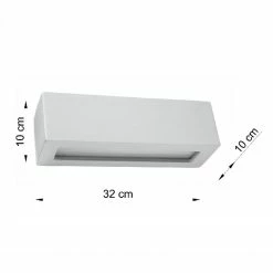 Sollux rechteckige Up- and Downlight E27 Wandleuchte aus Glas und Keramik Wandlampe in 2 Farben erhältlich -Wandleuchten Verkaufsladen rechteckige upand downlight e27 0877 10 sollux sl0877