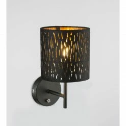 GLOBO runde E14 Wandleuchte aus Samt aufwärts Wandlampe schwarz mit Schalter -Wandleuchten Verkaufsladen runde e14 wandleuchte aus 15264Wt1280x1280 globo 15264w