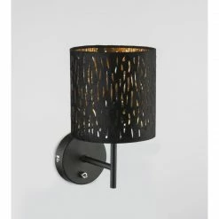 GLOBO runde E14 Wandleuchte aus Samt aufwärts Wandlampe schwarz mit Schalter -Wandleuchten Verkaufsladen runde e14 wandleuchte aus 15264Wu1280x1280 globo 15264w