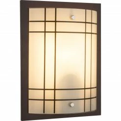 GLOBO runde E27 Wandleuchte aus Holz und Glas halb # im Wandlampe dunkelbraun Chrom
