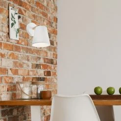 LHG Lights Skandinavische Wandleuchte mit Stoffschirm hängend in weiß oder grau -Wandleuchten Verkaufsladen runde holz wandleuchte mit 377832b L lhg 37783