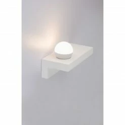 GLOBO runde LED Wandleuchte aus Gips und Acryl länglich mit aufgesetzter Kugel Wandlampe weiß -Wandleuchten Verkaufsladen runde led wandleuchte aus 55010 W3t1280x1280 globo 55010w3