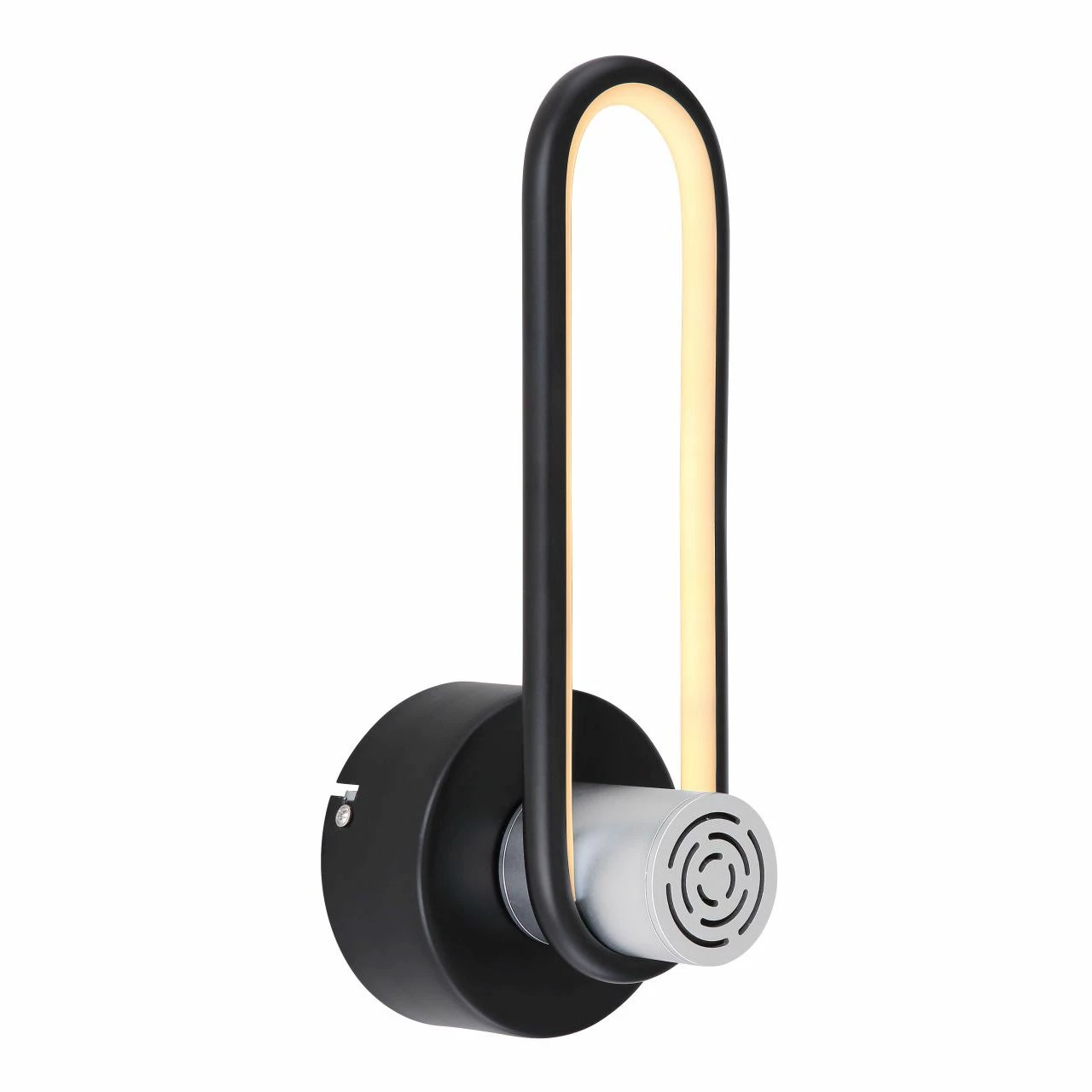 GLOBO runde LED Wandleuchte matt Wandschild oben oval Wandlampe schwarz und silberfarben 3 GLOBO runde LED Wandleuchte matt Wandschild oben oval Wandlampe schwarz und silberfarben – Bild 3