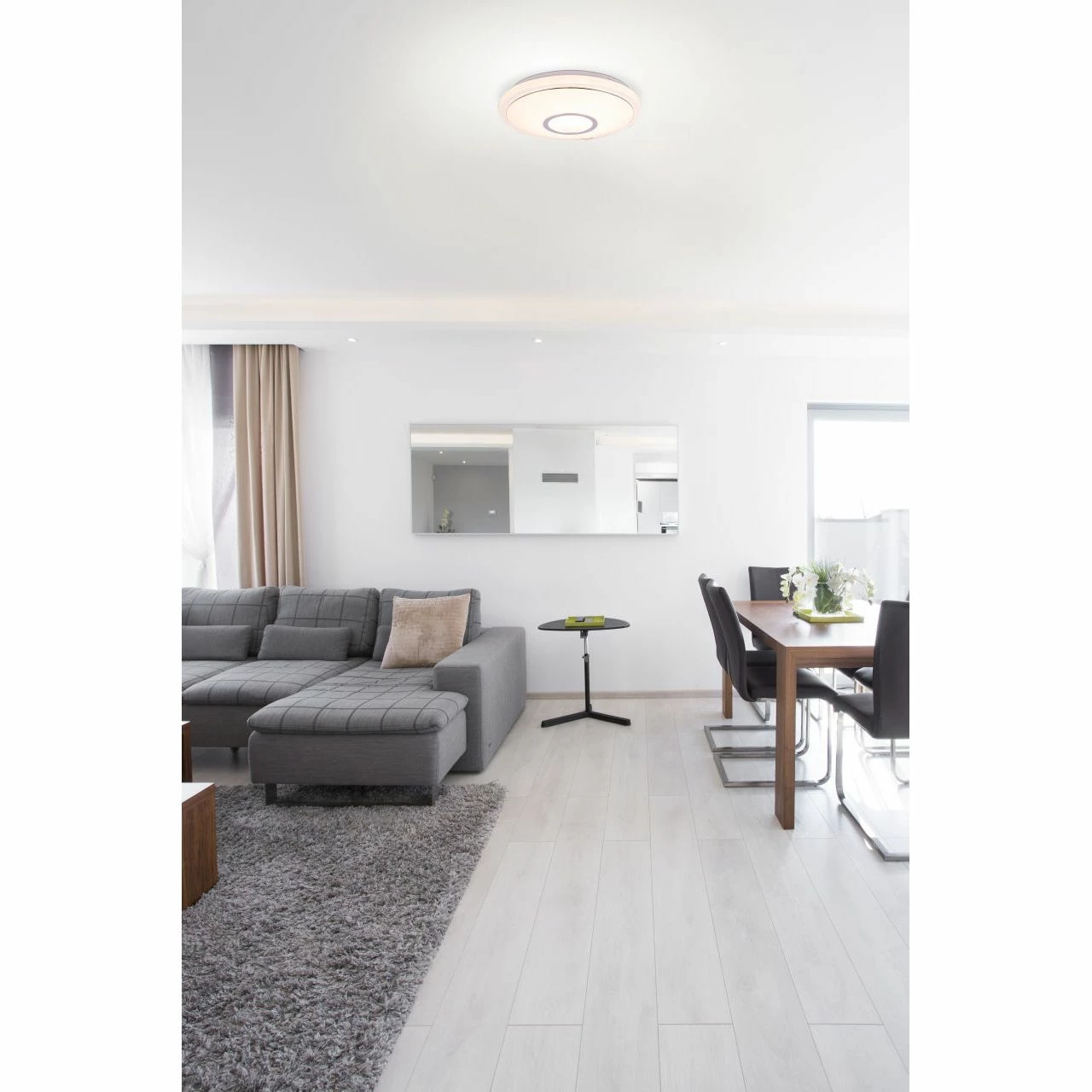 GLOBO runde LED Wandleuchte mit CCT-Lichtfarbsteuerung aus Acryl und Chrom ring Sternenhimmel Dekor über Wandschalter schaltbar Wandlampe weiß ø 40 cm 3 GLOBO runde LED Wandleuchte mit CCT-Lichtfarbsteuerung aus Acryl und Chrom ring Sternenhimmel Dekor über Wandschalter schaltbar Wandlampe weiß ø 40 cm – Bild 3