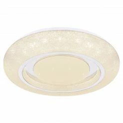 GLOBO runde LED Wandleuchte mit CCT-Lichtfarbsteuerung aus Acryl und Chrom ring 3 Stufen über Wandschalter zu schalten Wandlampe weiß ø 38 cm