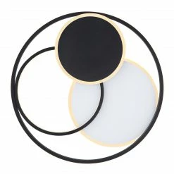 GLOBO runde LED Wandleuchte mit CCT-Lichtfarbsteuerung aus Acryl 4 Ringe 3 Stufen Wandschalter 2 oder geSamt Wandlampe weiß schwarz ø 495 cm -Wandleuchten Verkaufsladen runde led wandleuchte mit 48444 45d1280x1280 globo 4844445