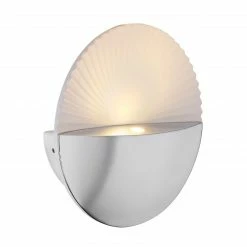 GLOBO runde LED Wandleuchte mit Halbschale Wandlampe weiß Chrom ø 165 cm