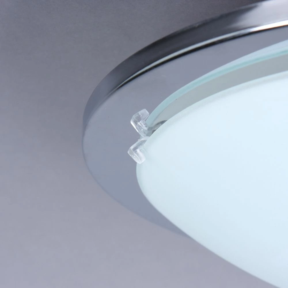 EGLO runde LED Wandleuchte / Deckenleuchte Planet Ø 29cm in chrom mit satiniertem Glas und hoher Lichtausbeute 820Lumen bei 8W inkl. Leuchtmittel 6 EGLO runde LED Wandleuchte / Deckenleuchte Planet Ø 29cm in chrom mit satiniertem Glas und hoher Lichtausbeute 820Lumen bei 8W inkl. Leuchtmittel – Bild 6