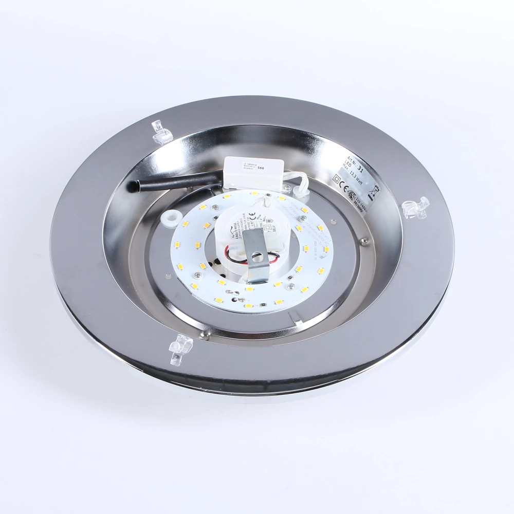 EGLO runde LED Wandleuchte / Deckenleuchte Planet Ø 29cm in chrom mit satiniertem Glas und hoher Lichtausbeute 820Lumen bei 8W inkl. Leuchtmittel 7 EGLO runde LED Wandleuchte / Deckenleuchte Planet Ø 29cm in chrom mit satiniertem Glas und hoher Lichtausbeute 820Lumen bei 8W inkl. Leuchtmittel – Bild 7