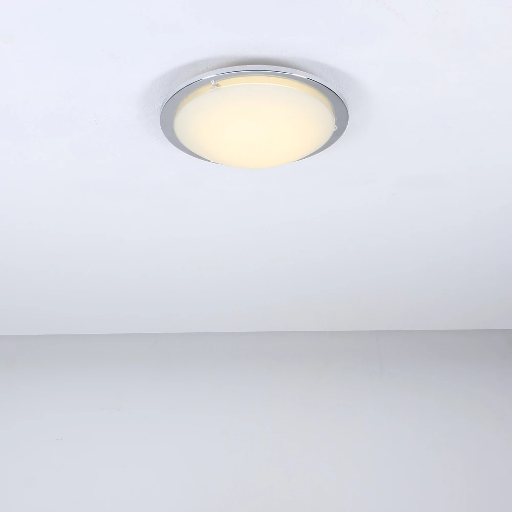 EGLO runde LED Wandleuchte / Deckenleuchte Planet Ø 29cm in chrom mit satiniertem Glas und hoher Lichtausbeute 820Lumen bei 8W inkl. Leuchtmittel 9 EGLO runde LED Wandleuchte / Deckenleuchte Planet Ø 29cm in chrom mit satiniertem Glas und hoher Lichtausbeute 820Lumen bei 8W inkl. Leuchtmittel – Bild 9