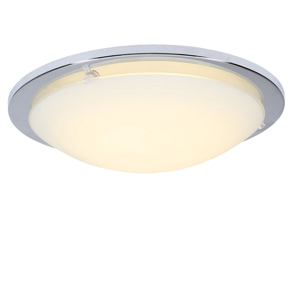 EGLO runde LED Wandleuchte / Deckenleuchte Planet Ø 29cm in chrom mit satiniertem Glas und hoher Lichtausbeute 820Lumen bei 8W inkl. Leuchtmittel 2 EGLO runde LED Wandleuchte / Deckenleuchte Planet Ø 29cm in chrom mit satiniertem Glas und hoher Lichtausbeute 820Lumen bei 8W inkl. Leuchtmittel – Bild 2