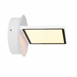 GLOBO runde LED WandleuchteScheibe mit Rechteck aufgesetzt Wandlampe weiß ø 115 cm