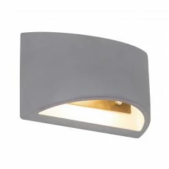 GLOBO runde Up- and Downlight Wandleuchte aus Beton Wandlampe grau