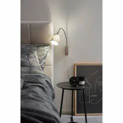 Fischer & Honsel schwenkbare E14 Wandleuchte Strahler mit Stoffschirm und Flexarm in 4 Farben -Wandleuchten Verkaufsladen schwenkbare e14 wandleuchte strahler 30323bMilie fischerhonsel 30323