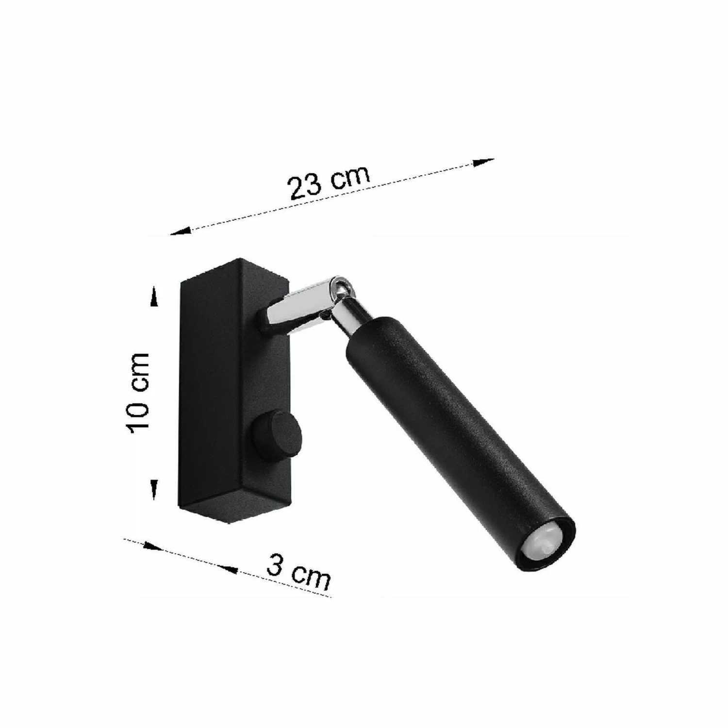 Sollux schwenkbarer Wandstrahler mit beweglichen Spot Wandleuchte aus Stahl Wandlampe schwarz o. weiß 4 Sollux schwenkbarer Wandstrahler mit beweglichen Spot Wandleuchte aus Stahl Wandlampe schwarz o. weiß – Bild 4