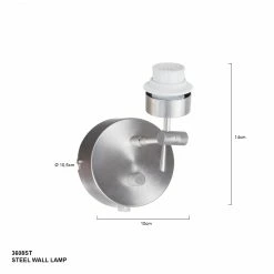 Steinhauer Schwenk- und drehbare Wandleuchte, silber, Leselampe mit Drehdimmer, E27 -Wandleuchten Verkaufsladen schwenkund drehbare wandleuchtesilberleselampe mit 3608ST 7 steinhauer 3608st