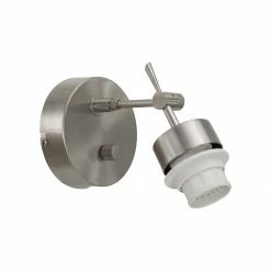 Steinhauer Schwenk- und drehbare Wandleuchte, silber, Leselampe mit Drehdimmer, E27