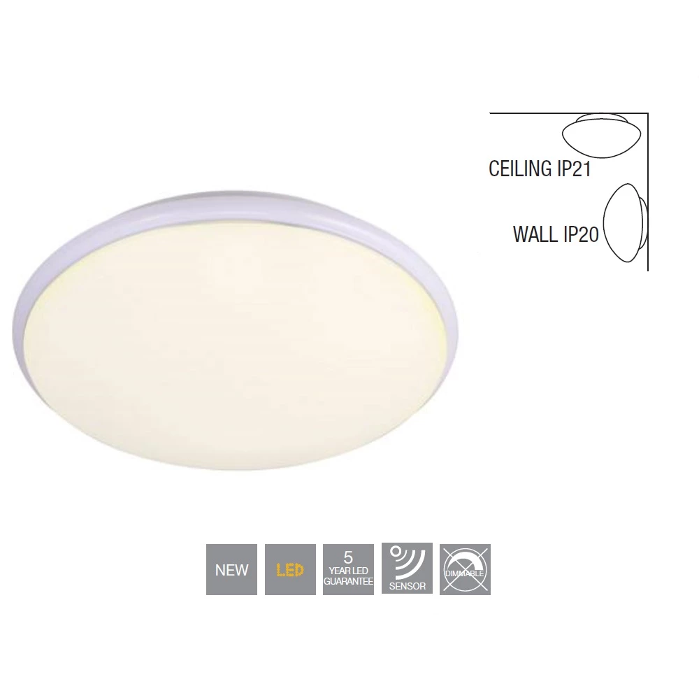 Nordlux Sensor-LED-Leuchte für Wand-oder Deckenmontage, 34 cm 2 Nordlux Sensor-LED-Leuchte für Wand-oder Deckenmontage, 34 cm – Bild 2