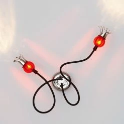 Serien Lighting Serien-Lighting 2-flammige Wandleuchte Poppy - schwarz