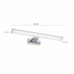Leuchten Direkt Silberne LED Wandleuchte aus Aluminium, Spiegelleuchte, LED 8W -Wandleuchten Verkaufsladen silberne led wandleuchte aus 11132 174 leuchtendirekt 1113217