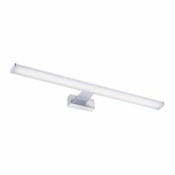 Leuchten Direkt Silberne LED Wandleuchte aus Aluminium, Spiegelleuchte, LED 12W