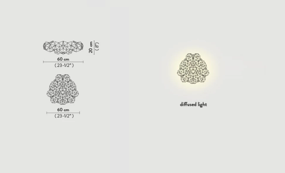 Slamp Deckenleuchte Drusa in weiß oder velvet 2 Slamp Deckenleuchte Drusa in weiß oder velvet – Bild 2