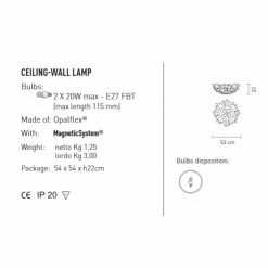 Slamp Deckenleuchte Veli 53cm -Wandleuchten Verkaufsladen slamp deckenleuchte veli 53cm 437054 slamp