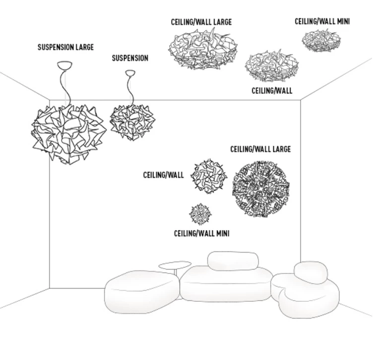 Slamp Deckenleuchte Veli Large Ø78cm, 3 Farben 4 Slamp Deckenleuchte Veli Large Ø78cm, 3 Farben – Bild 4