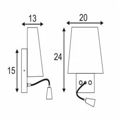 SLV S.L.V. Wandleuchte Coupa Flex, Glas weiß, LED-Flexarm zum Lesen -Wandleuchten Verkaufsladen slwandleuchte coupa flexglas wei 738683 slv 149452