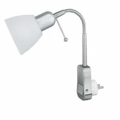 Trio Steckdosenleuchte in Nickel matt