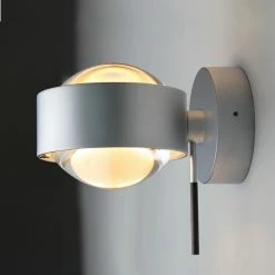 Top Light LED-Wandleuchte Puk Wall Ball in Chrom matt