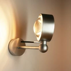 Top Light Wandleuchte Puk Side Single, Armlänge 10 cm, 3 Oberflächen