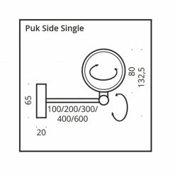 Top Light Wandleuchte Puk Side Single, Armlänge 10 cm, 3 Oberflächen -Wandleuchten Verkaufsladen top light wandleuchte puk M430974 toplight
