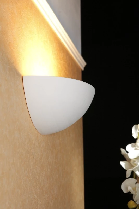 LHG Lights Unlackierte Gipswandleuchte 31cm mit indirektem Lichtaustritt - zur Bemalung geeignet 3 LHG Lights Unlackierte Gipswandleuchte 31cm mit indirektem Lichtaustritt - zur Bemalung geeignet – Bild 3