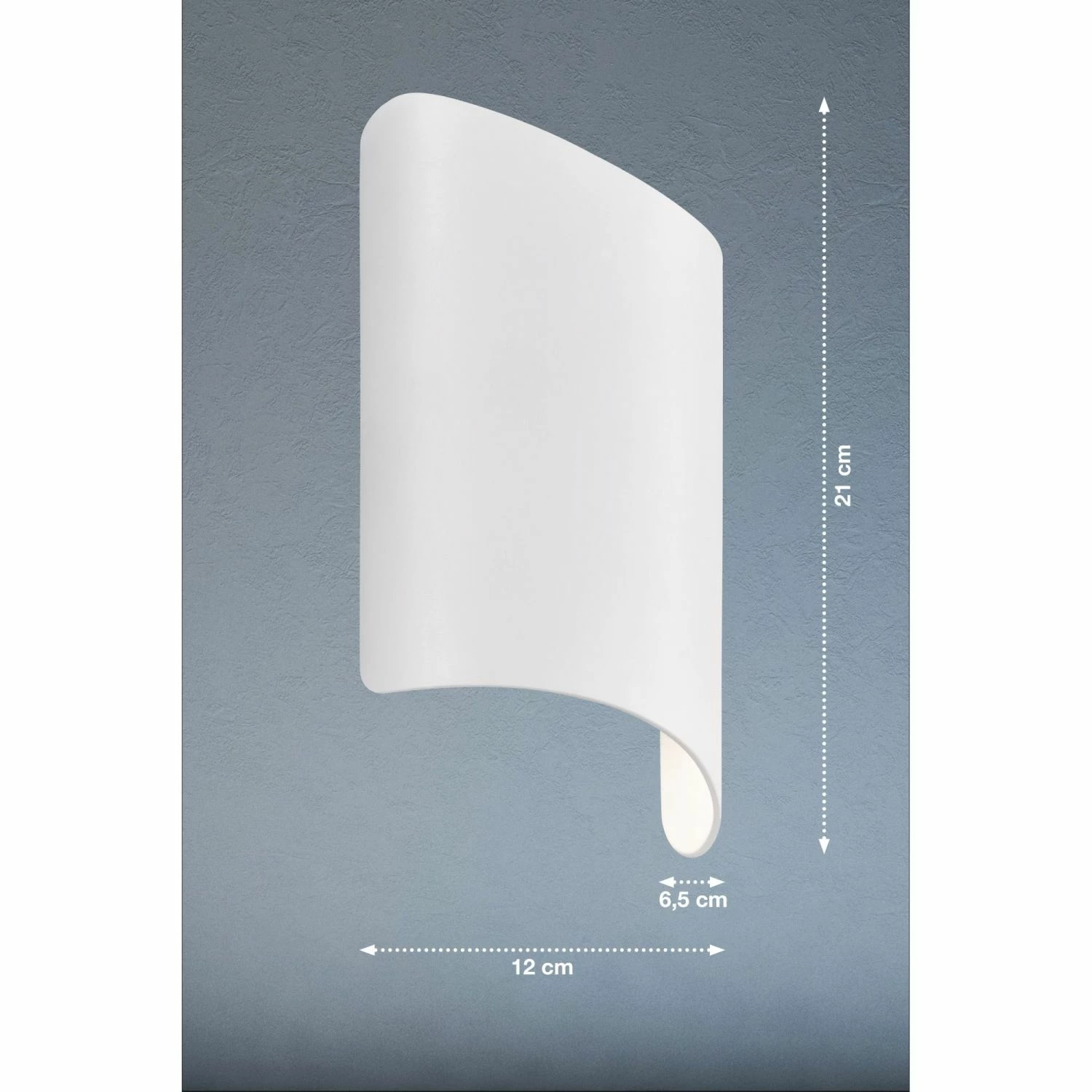 Fischer & Honsel Up- & Downlight LED Wandleuchte aus Glas 2-flammige halbrunde Wandlampe weiß 21 x 12 cm 3 Fischer & Honsel Up- & Downlight LED Wandleuchte aus Glas 2-flammige halbrunde Wandlampe weiß 21 x 12 cm – Bild 3