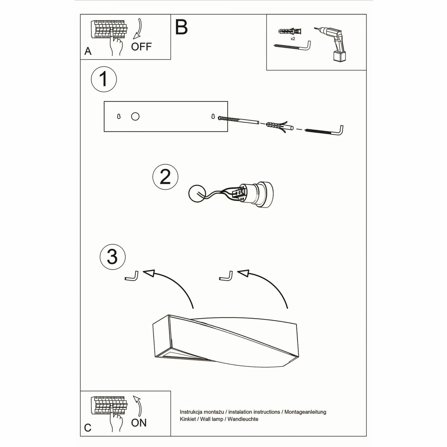 Sollux Up- and Downlight E27 Wandleuchte leicht gedrehtes Rechteck Wandlampe in 4 Varianten erhältlich 4 Sollux Up- and Downlight E27 Wandleuchte leicht gedrehtes Rechteck Wandlampe in 4 Varianten erhältlich – Bild 4