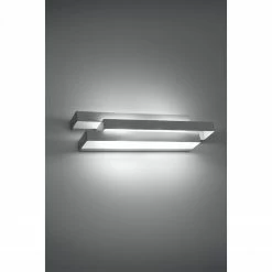 Sollux Up- and Downlight Wandleuchte aus Stahl 2-flammige Wandlampe weiß Akzentbeleuchtung eckig