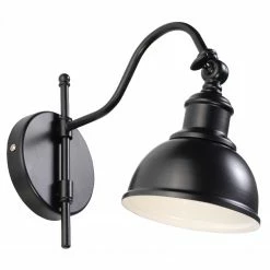 Sollux viktorianische E27 Wandleuchte aus Stahl Wandlampe Metallschirm mit heller Innenseite schwarz -Wandleuchten Verkaufsladen viktorianische e27 wandleuchte aus 0310 1 sollux sl0310