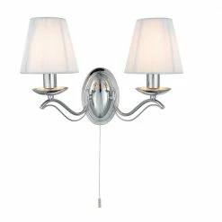 Searchlight Wandleuchte mit Stofflampenschirmen 2 Oberflächen